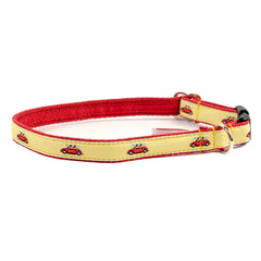 VW Bug Dog Collar - Red webbing