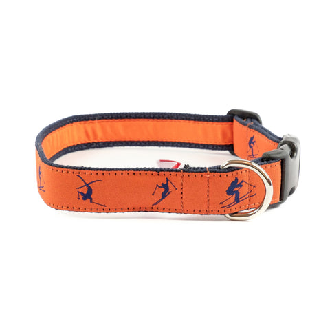 Blue Skiers Dog Collar 1