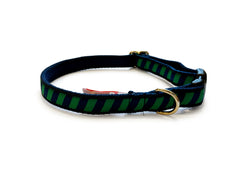 Green Repp Dog Collar 5/8"